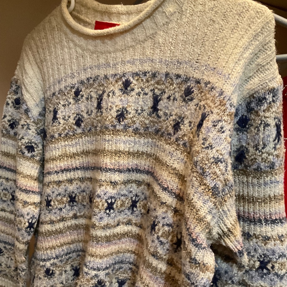 Small, short, striped sweater